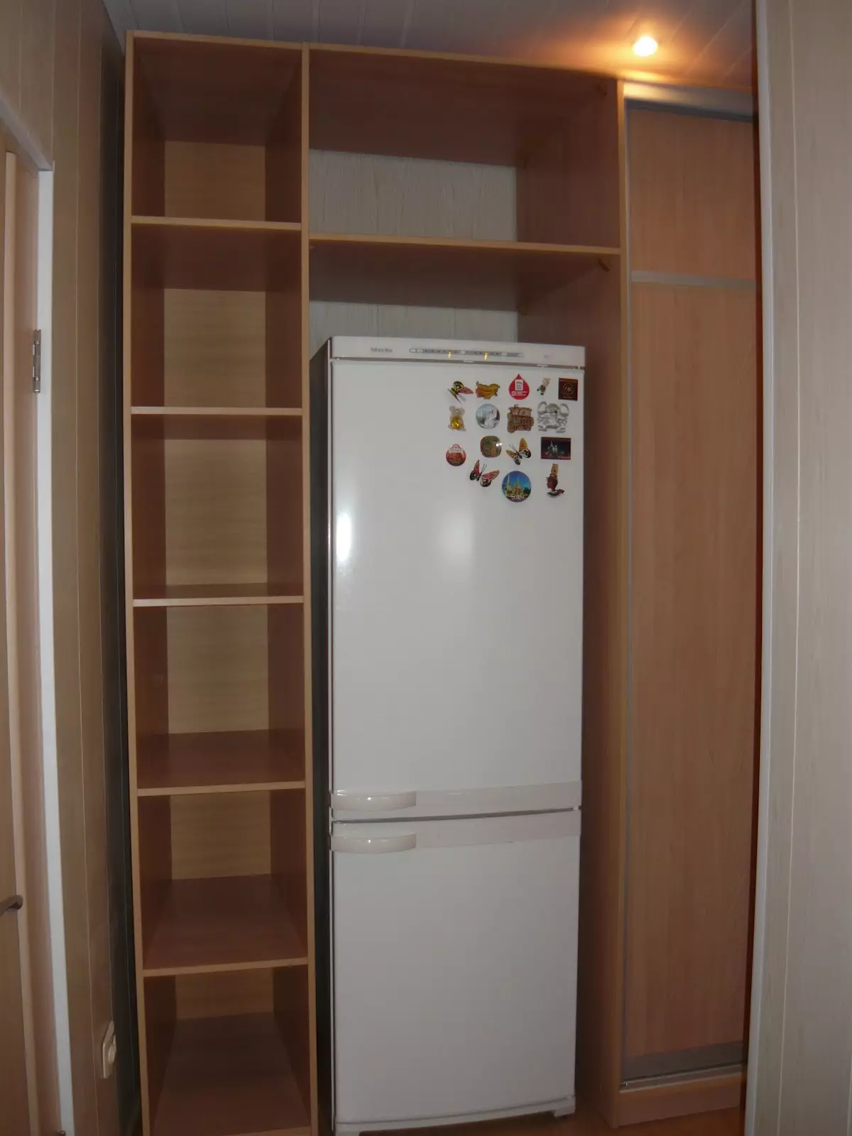 Frigider în hol (32 fotografii): Opțiuni de proiectare a holurilor cu aparate. Cum să ascundeți frigiderul în coridor? 9132_27