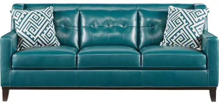 綠松石顏色（72張照片）：在內部角度和折疊。什麼窗簾將適合？客房設計與綠松石沙發床 9133_42