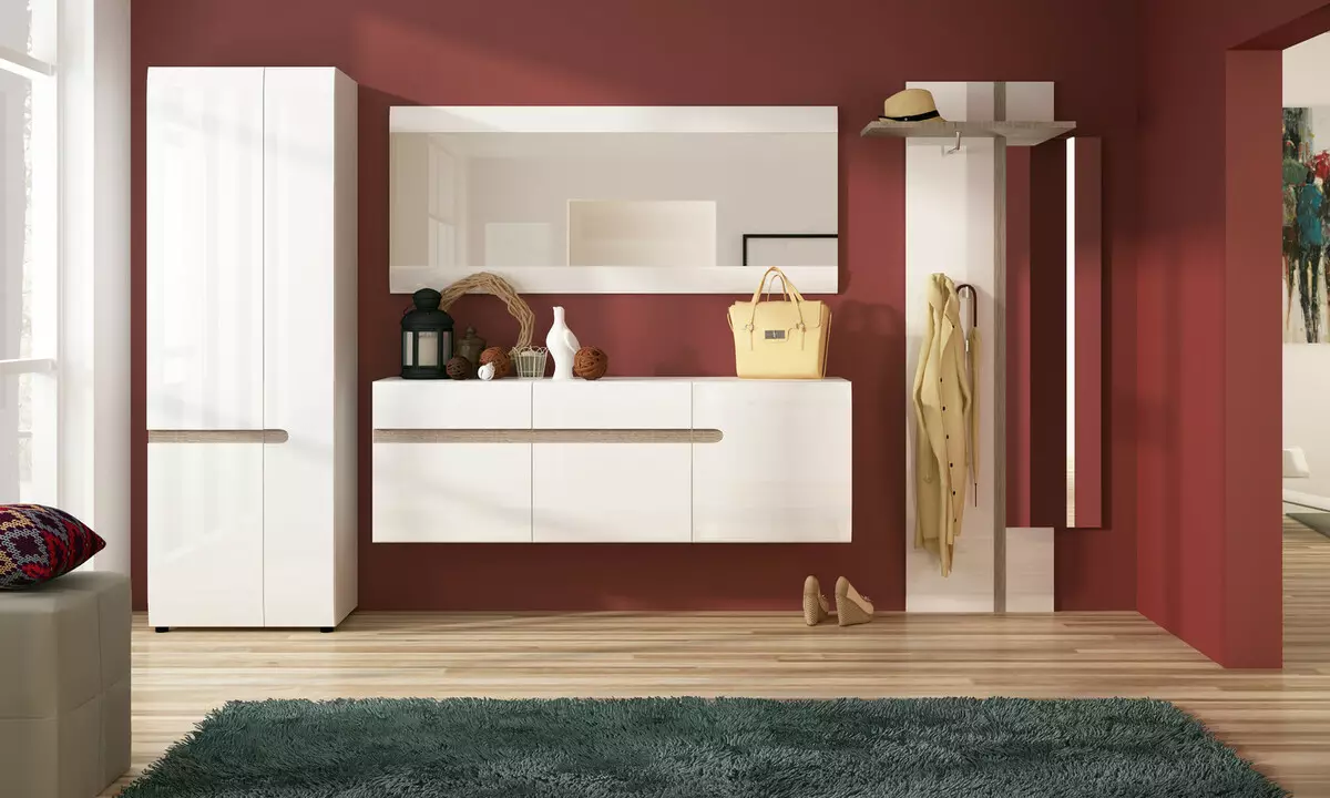 Glanzende zalen: witte modulaire hallen in een gang met glanzende gevels, zwarte meubels en andere modellen 9134_26