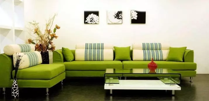 Ghế sofa với Ottoman (53 ảnh): Nó là gì? Ghế sofa accordion có thể thu vào với hai Fatomanks và mô-đun trong nội thất. Kích thước. 9148_49
