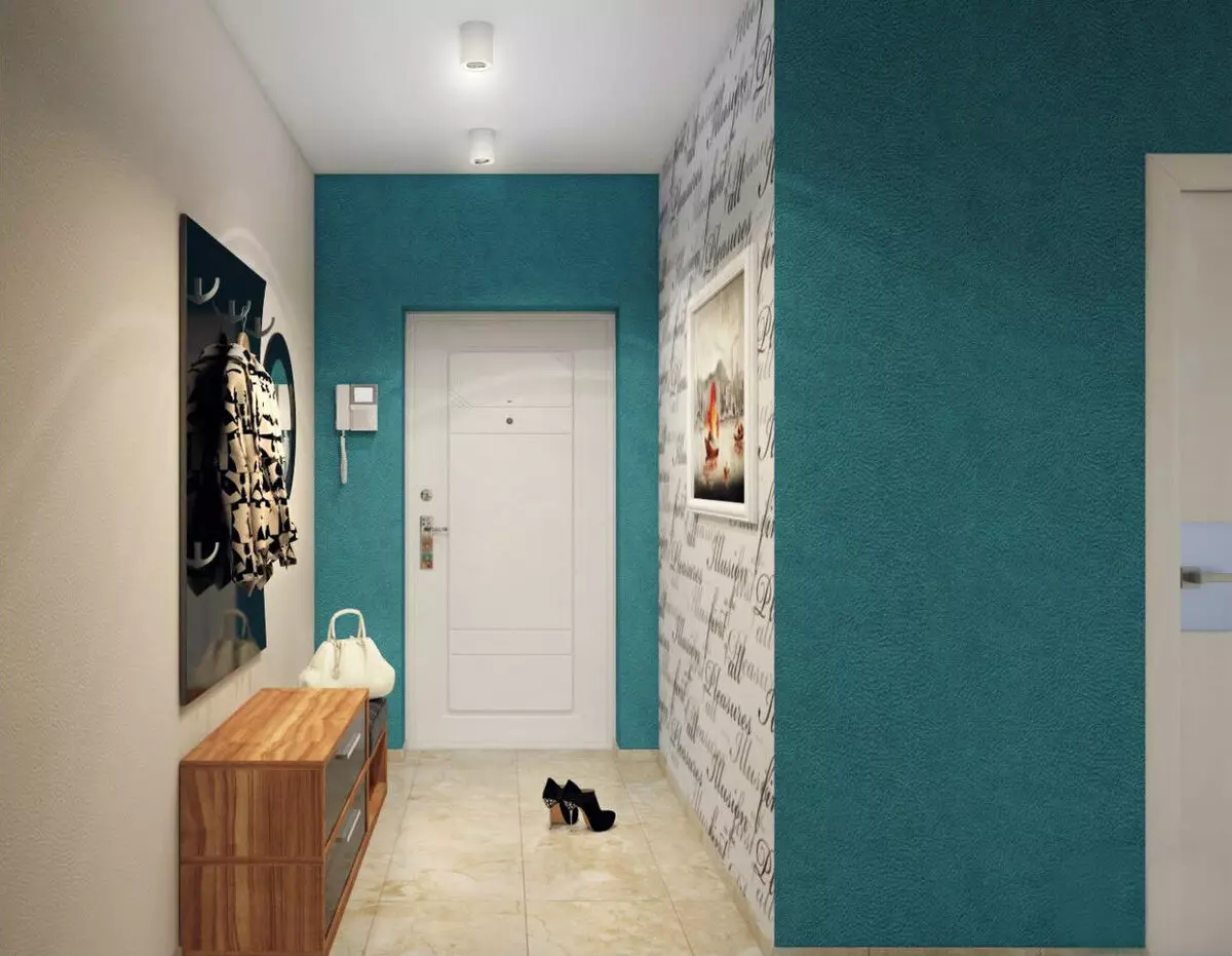 Malereiwände im Korridor (51 Fotos): Wie malen Sie die Wände auf dem Flur? Interior Design-Optionen in der Wohnung und im Haus 9152_12