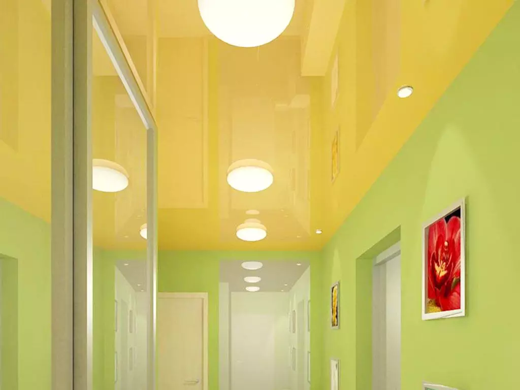 Malereiwände im Korridor (51 Fotos): Wie malen Sie die Wände auf dem Flur? Interior Design-Optionen in der Wohnung und im Haus 9152_15