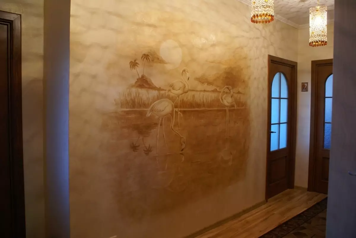 Malereiwände im Korridor (51 Fotos): Wie malen Sie die Wände auf dem Flur? Interior Design-Optionen in der Wohnung und im Haus 9152_20