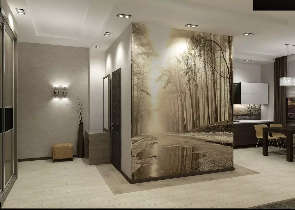Malereiwände im Korridor (51 Fotos): Wie malen Sie die Wände auf dem Flur? Interior Design-Optionen in der Wohnung und im Haus 9152_21