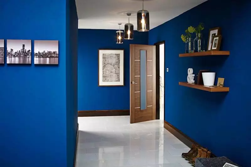 Malereiwände im Korridor (51 Fotos): Wie malen Sie die Wände auf dem Flur? Interior Design-Optionen in der Wohnung und im Haus 9152_28