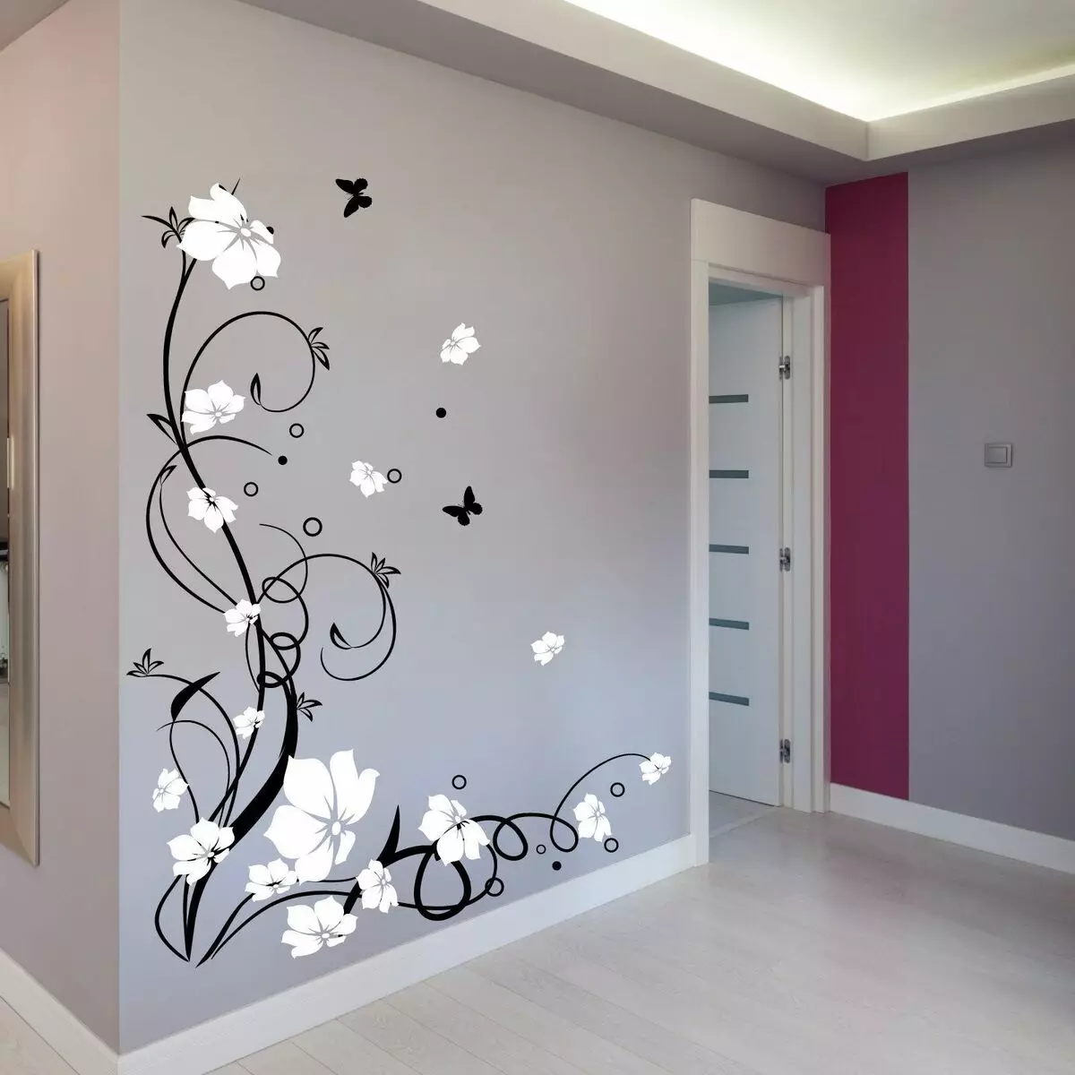 Malereiwände im Korridor (51 Fotos): Wie malen Sie die Wände auf dem Flur? Interior Design-Optionen in der Wohnung und im Haus 9152_31