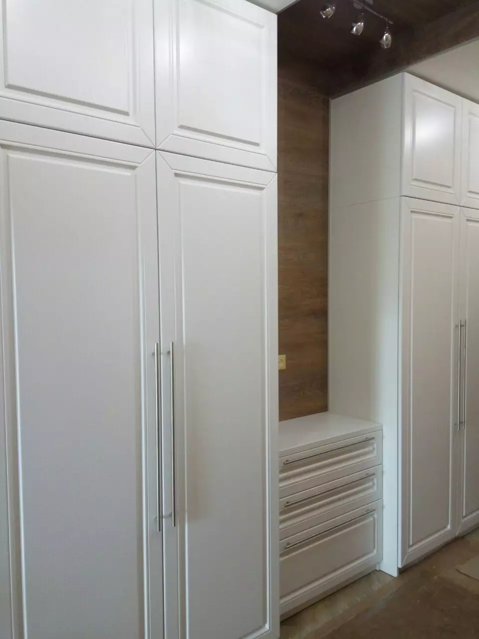 Swing Cabinets i korridoren (57 bilder): Granskning av skåp med svängdörrar och med mezzanin i korridoren, fasader design 9161_19