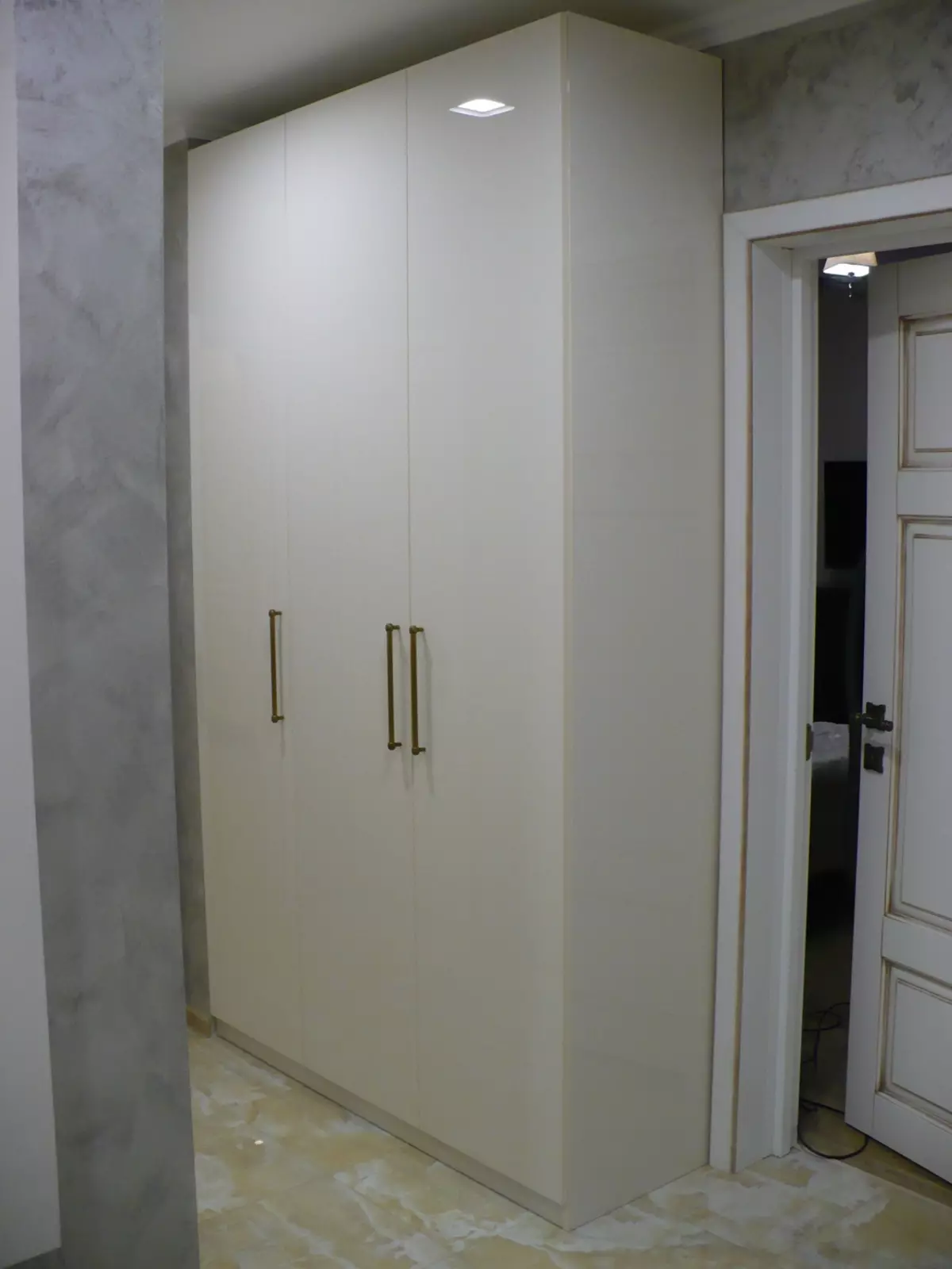 Swing omare na hodniku (57 fotografij): Pregled omare z nihajnimi vrati in z mezzaninom na hodniku, fasade oblikovanje 9161_30