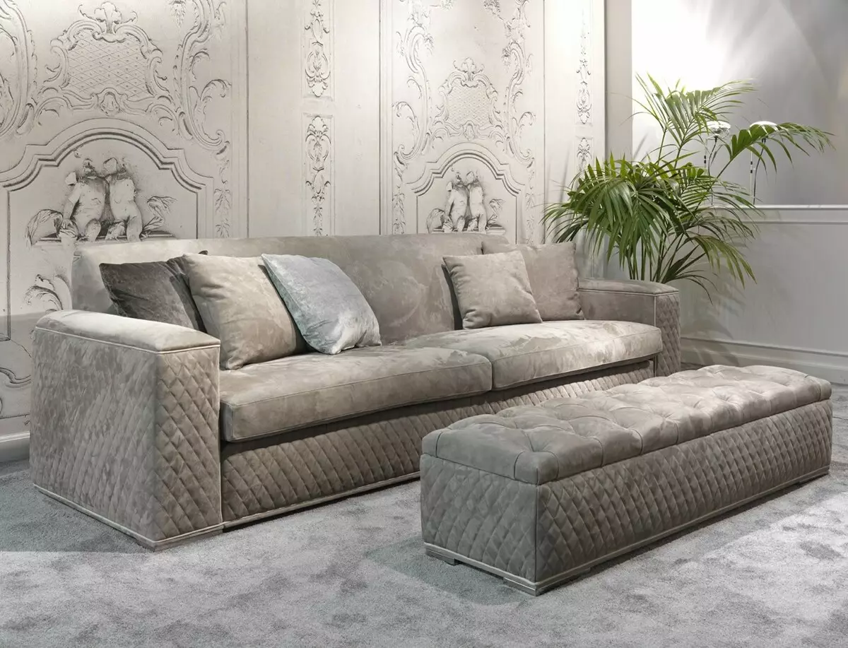 SOFA Styles (Foto 39): retro na American, Italiantali na Chinese, Neoclassic, Ampi na Classic 9170_11