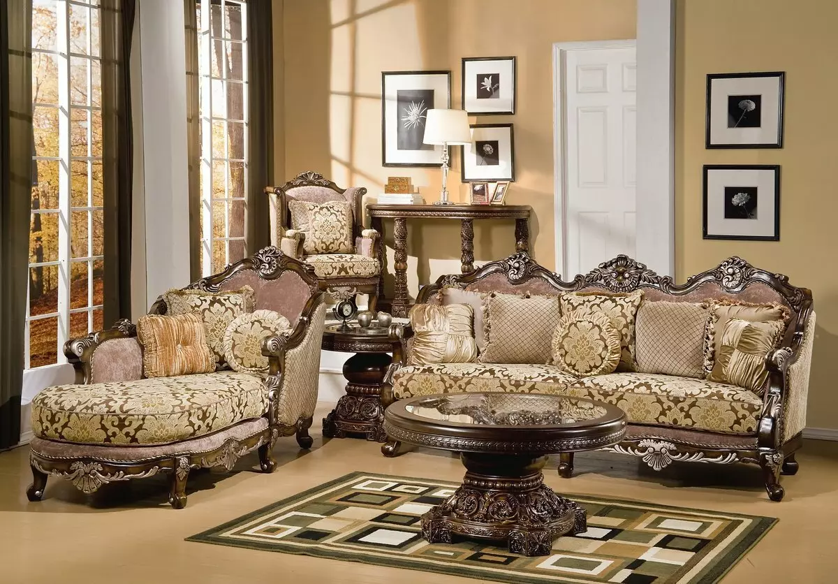 沙發款式（39張）：復古和美式，意大利和中文，新古典，Ampir和經典 9170_3