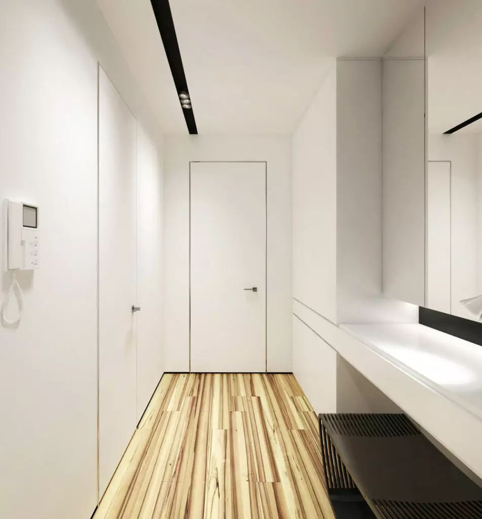 Design di un piccolo corridoio (74 foto): le idee dell'interno di piccoli corridoi in appartamenti. Come equipaggiare un corridoio stretto? 9179_16