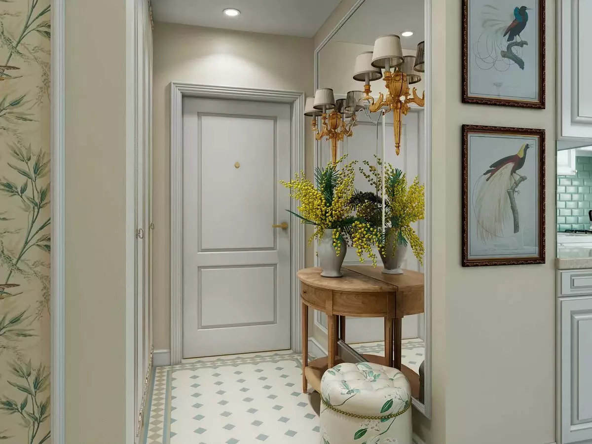 Design di un piccolo corridoio (74 foto): le idee dell'interno di piccoli corridoi in appartamenti. Come equipaggiare un corridoio stretto? 9179_20