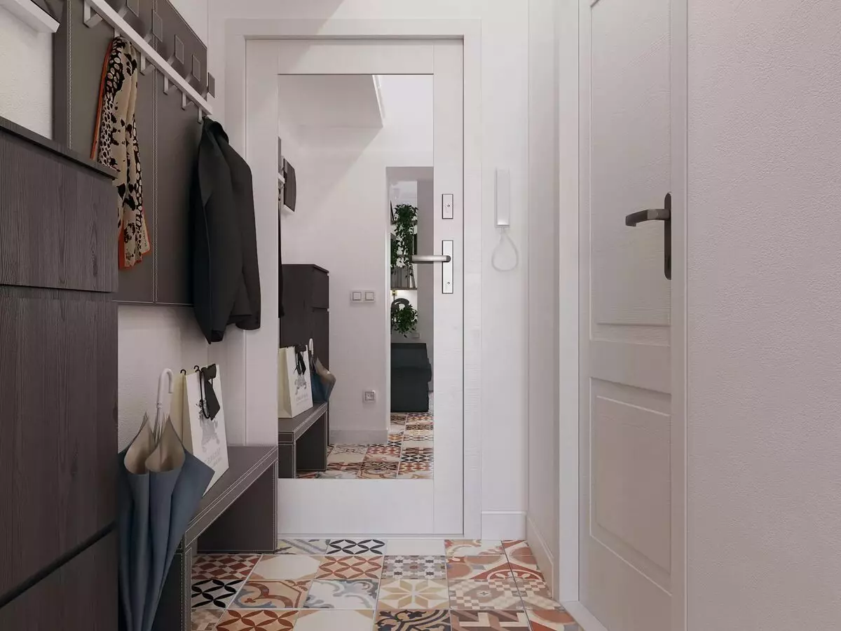 Design di un piccolo corridoio (74 foto): le idee dell'interno di piccoli corridoi in appartamenti. Come equipaggiare un corridoio stretto? 9179_27