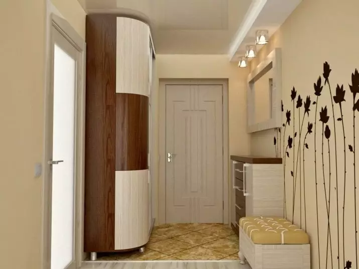 Desain koridor cilik (74 foto): ide-ide ing interior saka lorong cilik ing apartemen. Kepiye cara nglengkapi koridor sing sempit? 9179_28