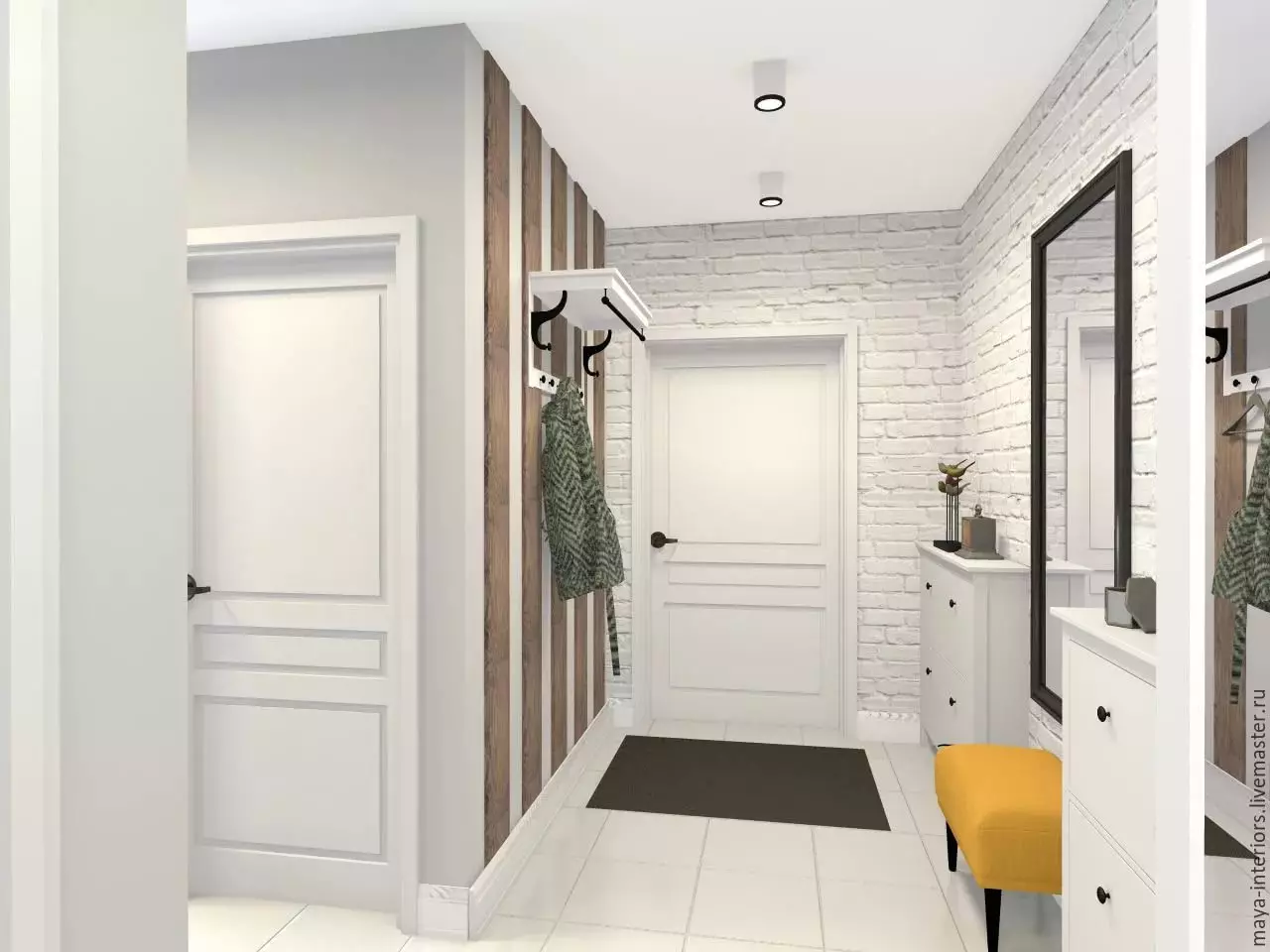 Design di un piccolo corridoio (74 foto): le idee dell'interno di piccoli corridoi in appartamenti. Come equipaggiare un corridoio stretto? 9179_48