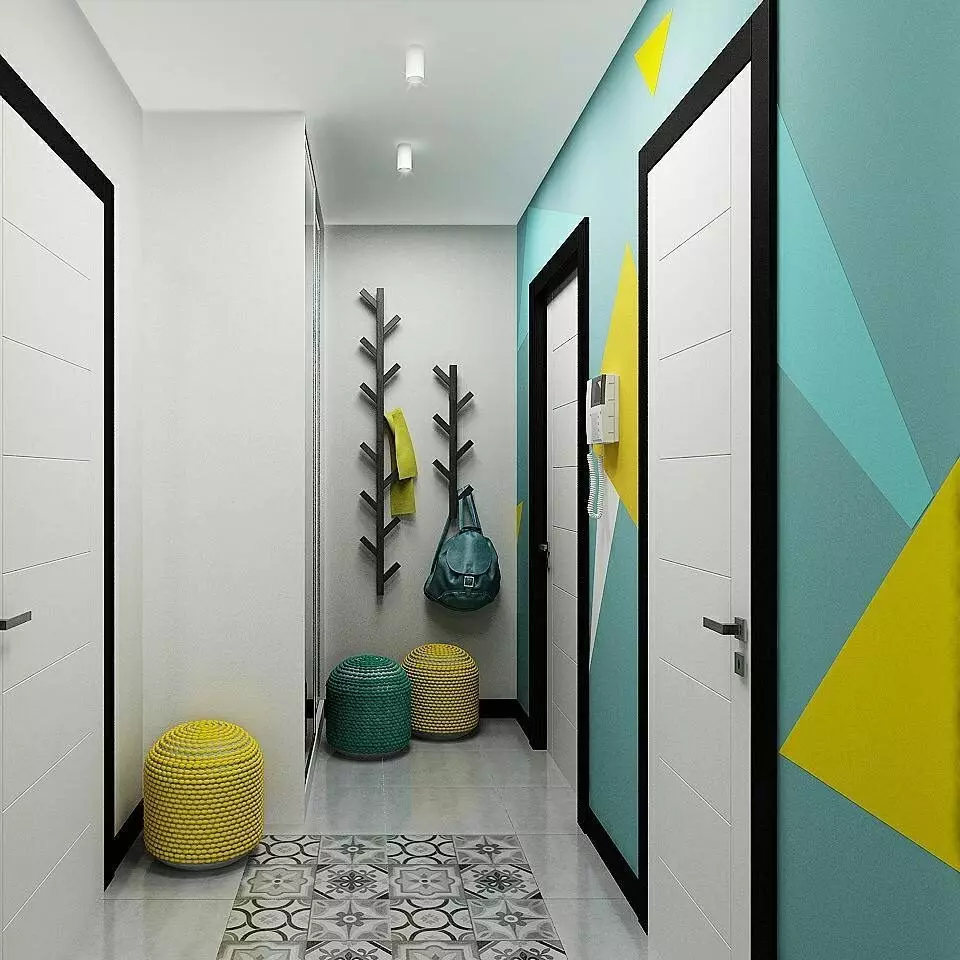 Design di un piccolo corridoio (74 foto): le idee dell'interno di piccoli corridoi in appartamenti. Come equipaggiare un corridoio stretto? 9179_49