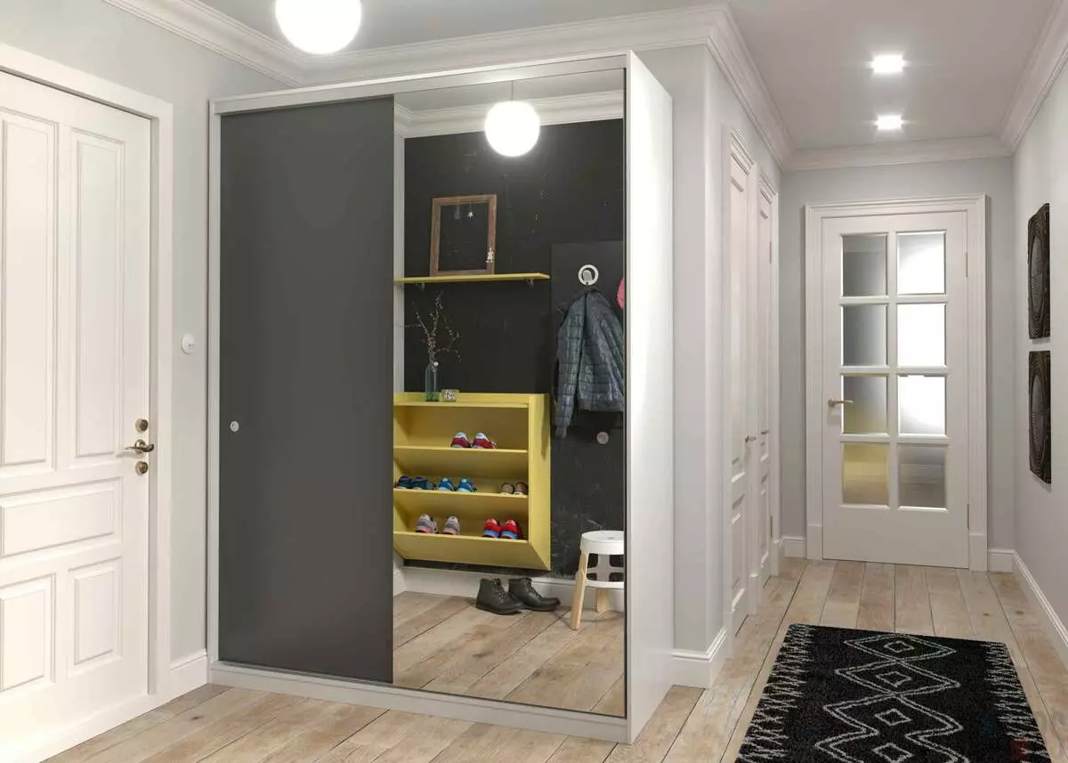 Design di un piccolo corridoio (74 foto): le idee dell'interno di piccoli corridoi in appartamenti. Come equipaggiare un corridoio stretto? 9179_63
