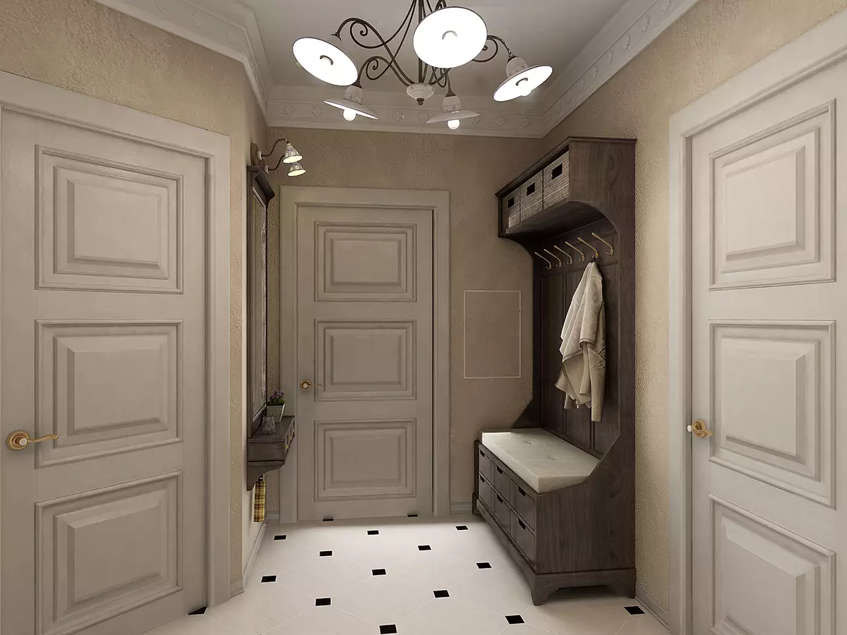 Design di un piccolo corridoio (74 foto): le idee dell'interno di piccoli corridoi in appartamenti. Come equipaggiare un corridoio stretto? 9179_73
