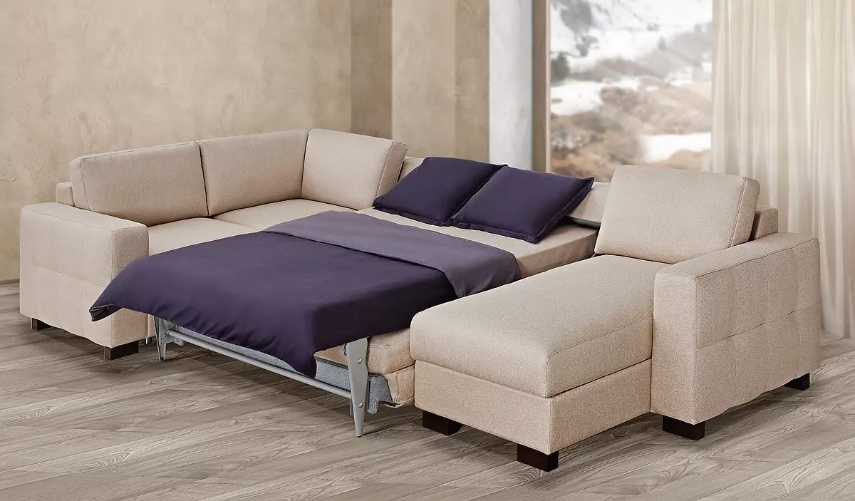 Fissure Sofas: hoeke en rjochte folding en oare modellen fan goede kwaliteit. Modieuze wite en oare sofa's 9180_17