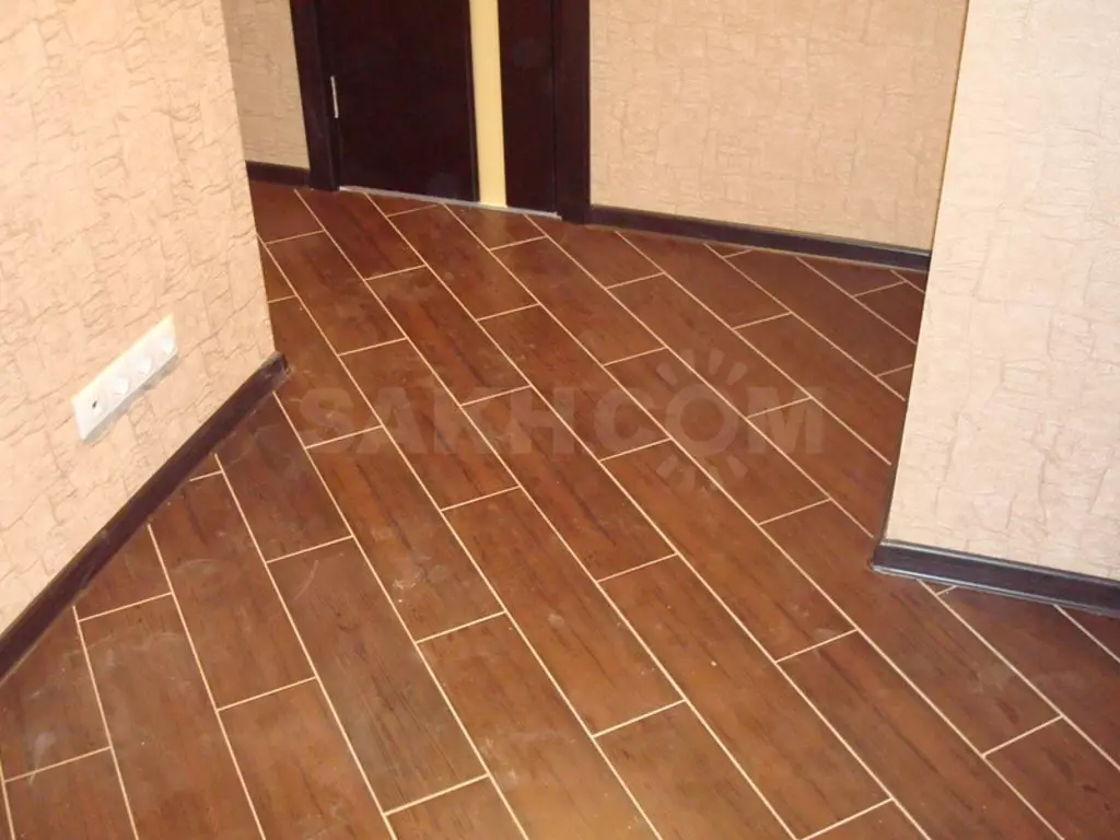 Pločice na podu u hodniku (99 fotografija): Opcije za dizajn poda u hodniku. Obrasci izrađeni od porculanskih kamenih softvera, pločica i drugih prekrasnih opcija 9181_92
