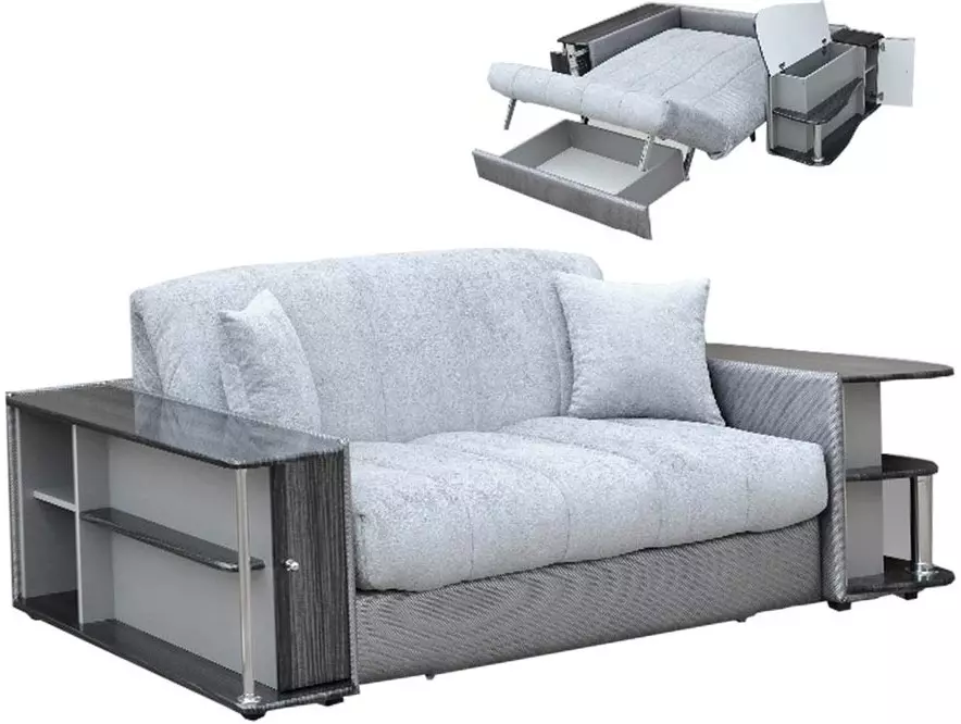 带“手风琴”机制的沙发和矫形床垫：一张没有扶手的沙发床，用于日常使用和其他型号 9184_25