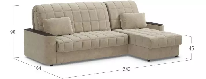 带“手风琴”机制的沙发和矫形床垫：一张没有扶手的沙发床，用于日常使用和其他型号 9184_34