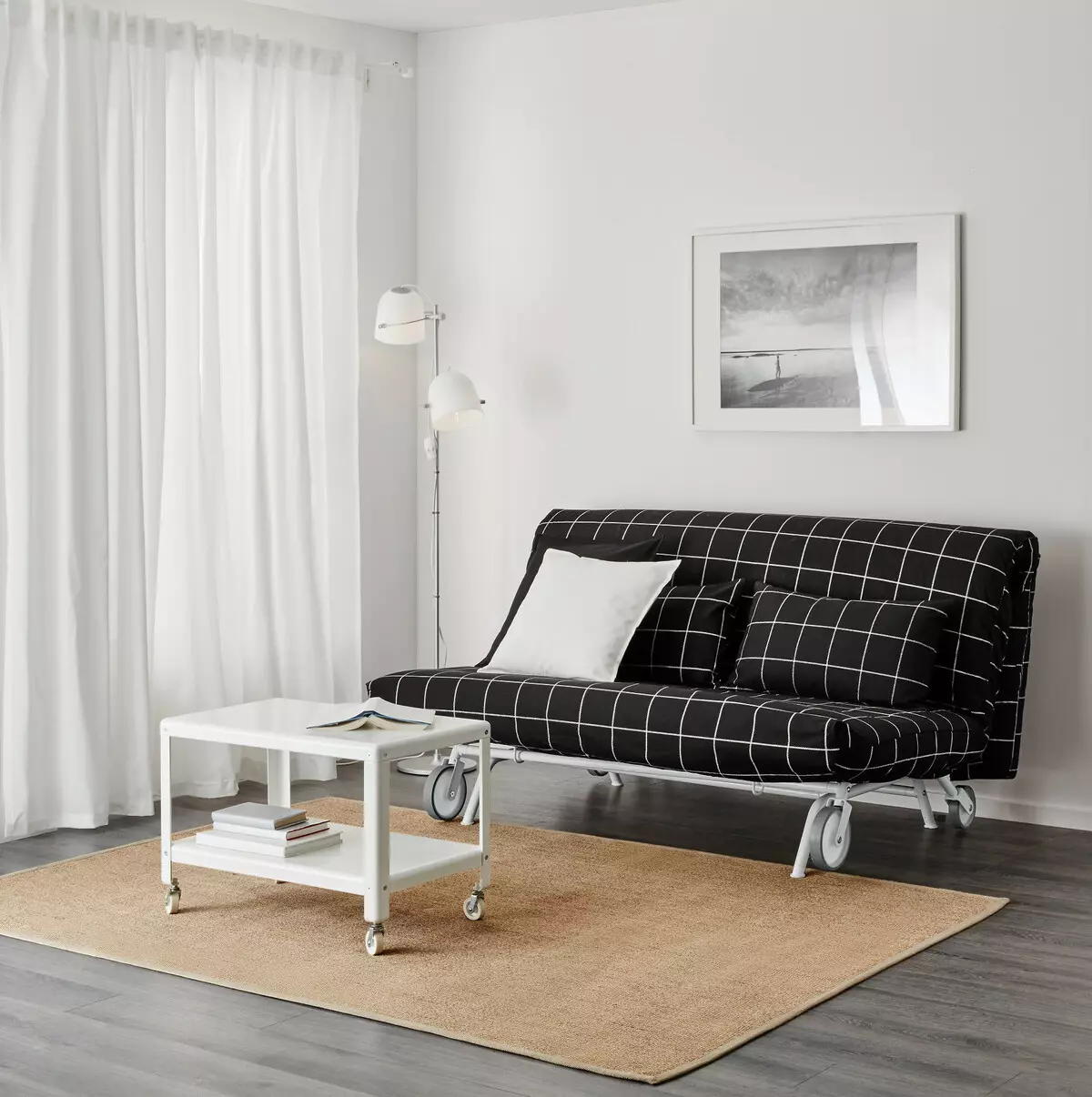 带“手风琴”机制的沙发和矫形床垫：一张没有扶手的沙发床，用于日常使用和其他型号 9184_4