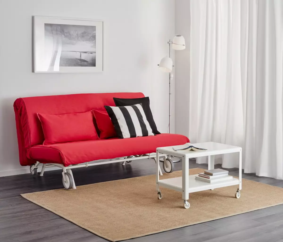 带“手风琴”机制的沙发和矫形床垫：一张没有扶手的沙发床，用于日常使用和其他型号 9184_46
