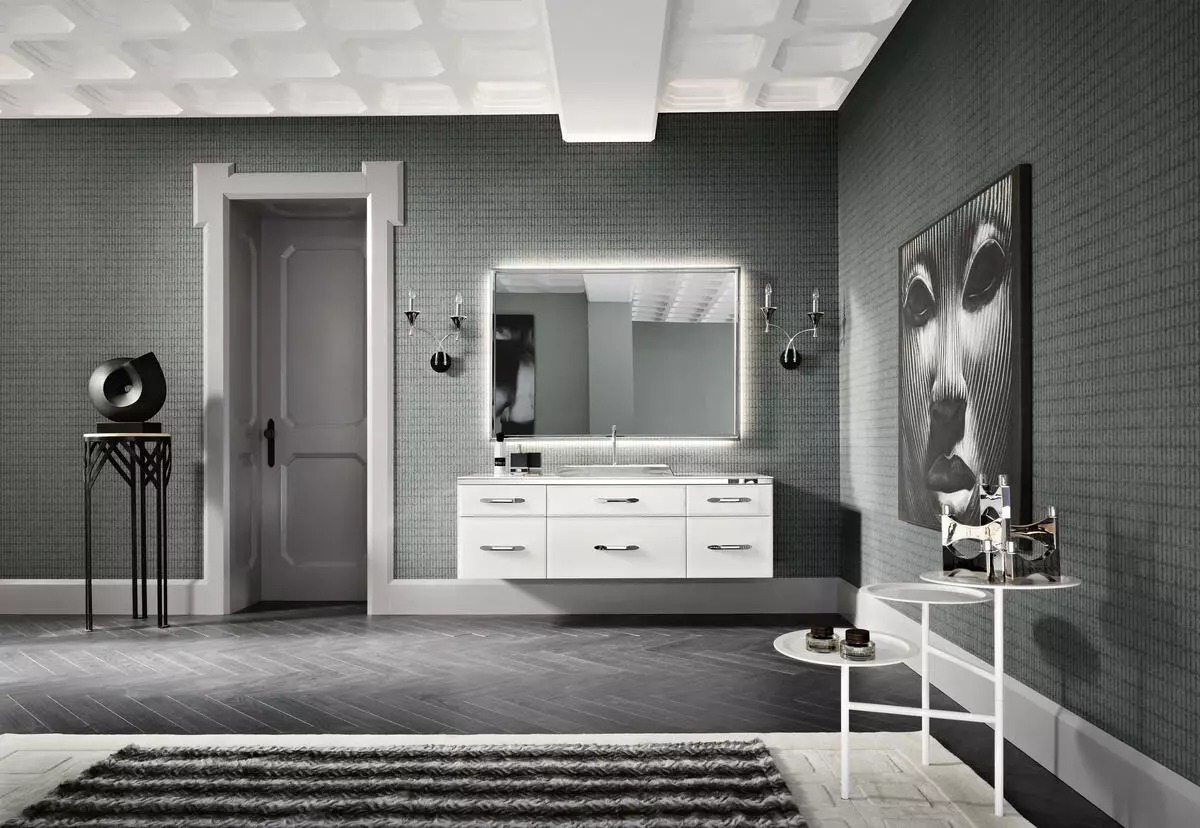灰色入口大廳（65張照片）：走廊設計灰白色等顏色的想法。牆壁和門，性別和家具在室內灰色 9187_33