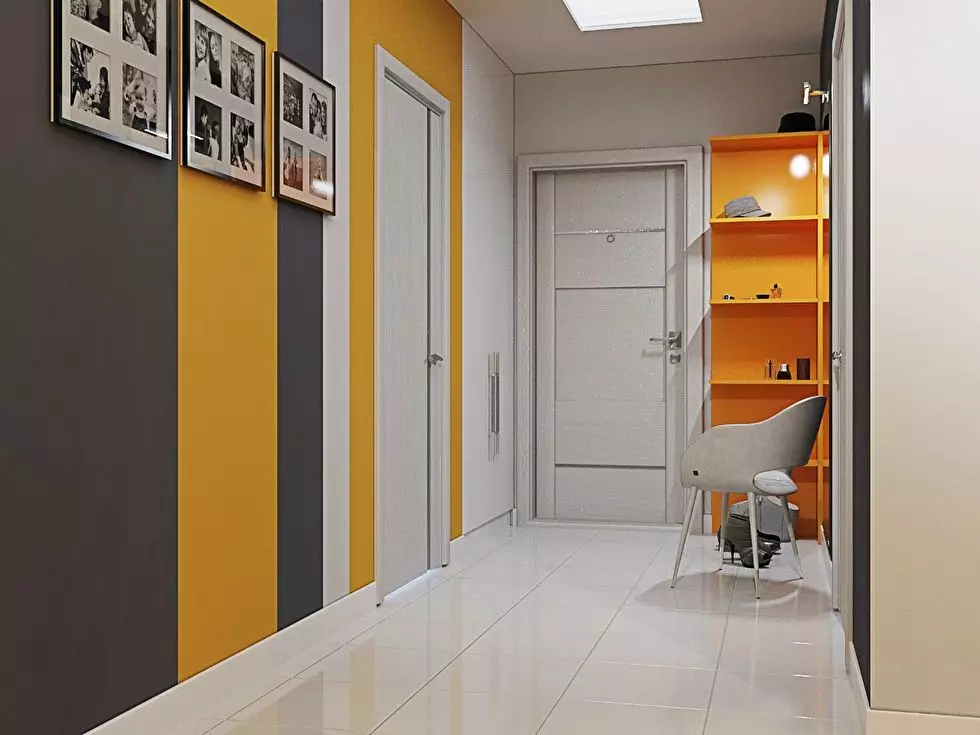 Сива улазница (65 фотографија): Идеје за дизајн коридора у сиво-белим и другим бојама. Зидови и врата, пол и намештај у сивој ентеријеру 9187_41