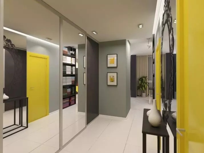 Grey Entrance Hall (65 fotos): Ideas de deseño de corredores en gris-brancos e outras cores. Paredes e portas, xénero e mobles en gris no interior 9187_54