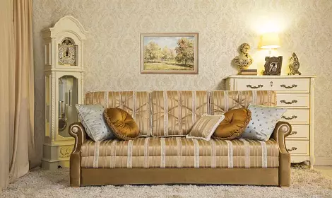 Berekkene sofa (87 foto's): Direkte modellen fan hege tiid 140 sm breed, 120 sm en 160 sm, boek en oare transformaasje meganismen 9194_28