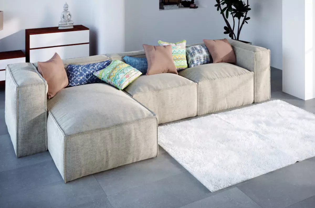 SOFA AFM: Oversigt over hjørne og andre typer sofaer, materialer og farver, transformationsmekanismer og udvælgelse 9196_13