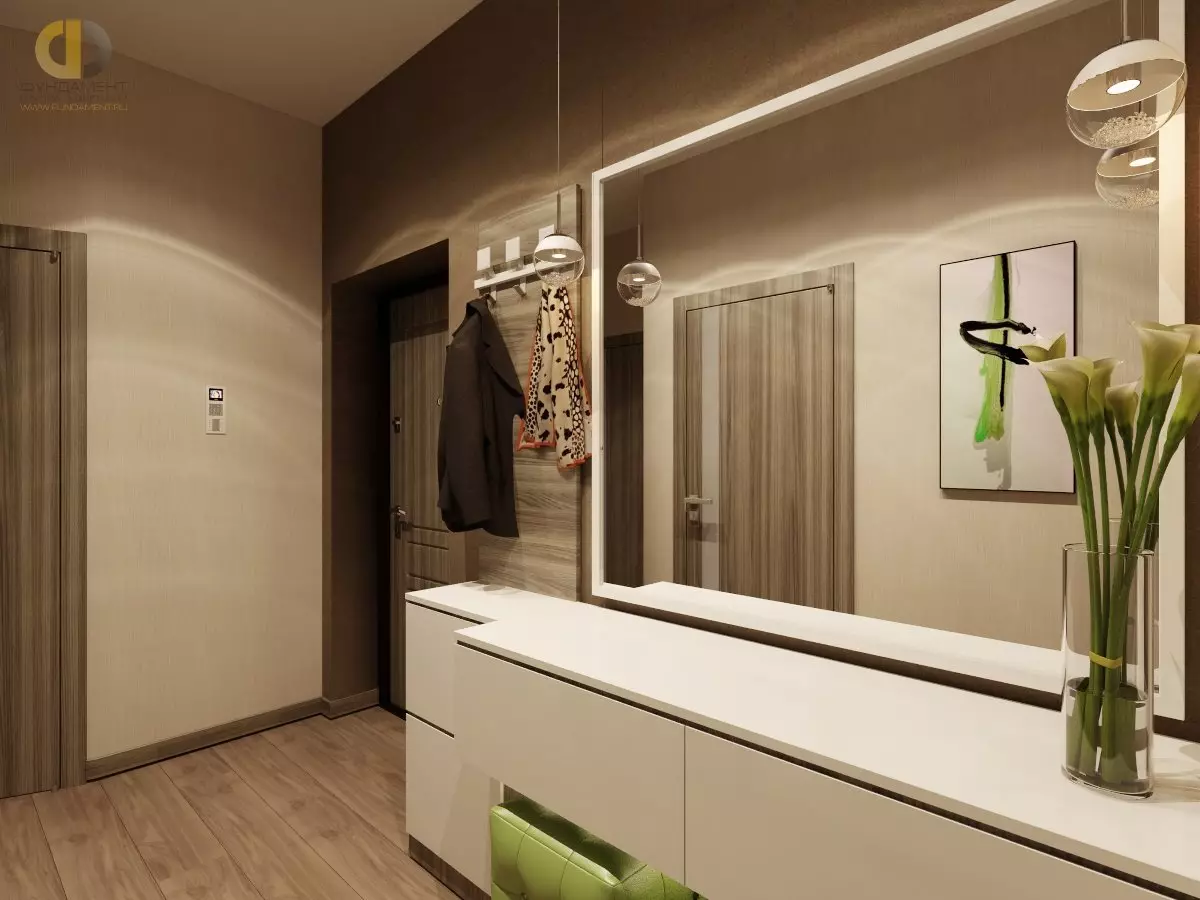 走廊的設計是6平方米。 M（41張照片）：公寓內設3個適用於3型的方形走廊2的選項，室內項目 9197_14