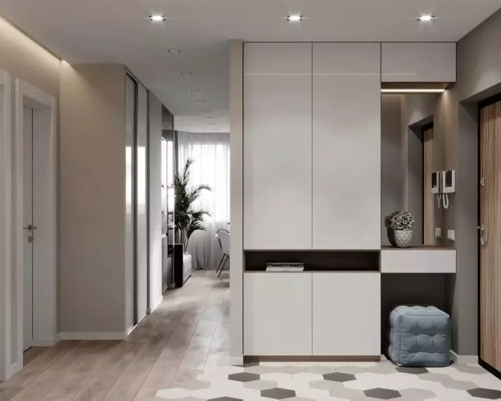 Konstrukce chodby je 6m². M (41 fotek): Možnosti pro návrh čtvercového koridoru 2 pro 3 v bytě, interiérové ​​projekty 9197_17