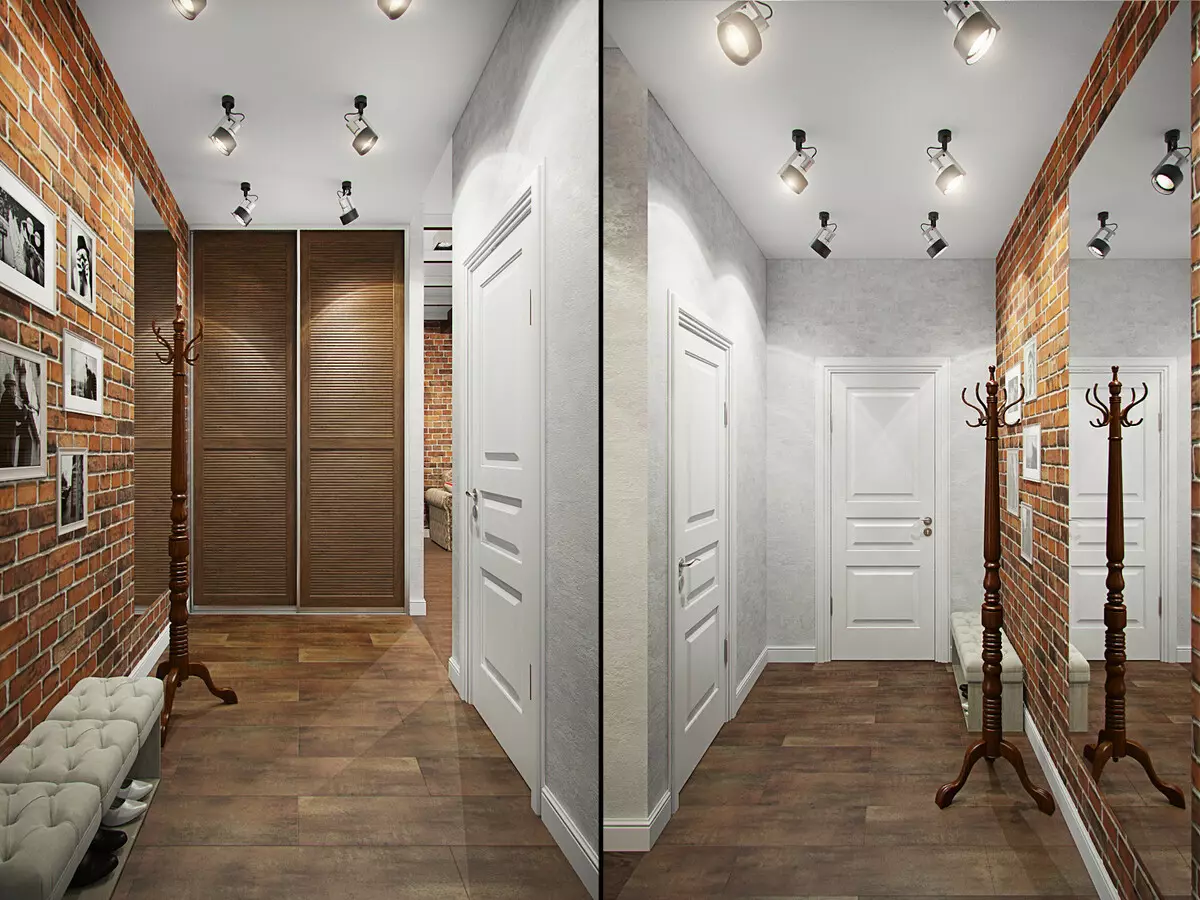 走廊的設計是6平方米。 M（41張照片）：公寓內設3個適用於3型的方形走廊2的選項，室內項目 9197_37