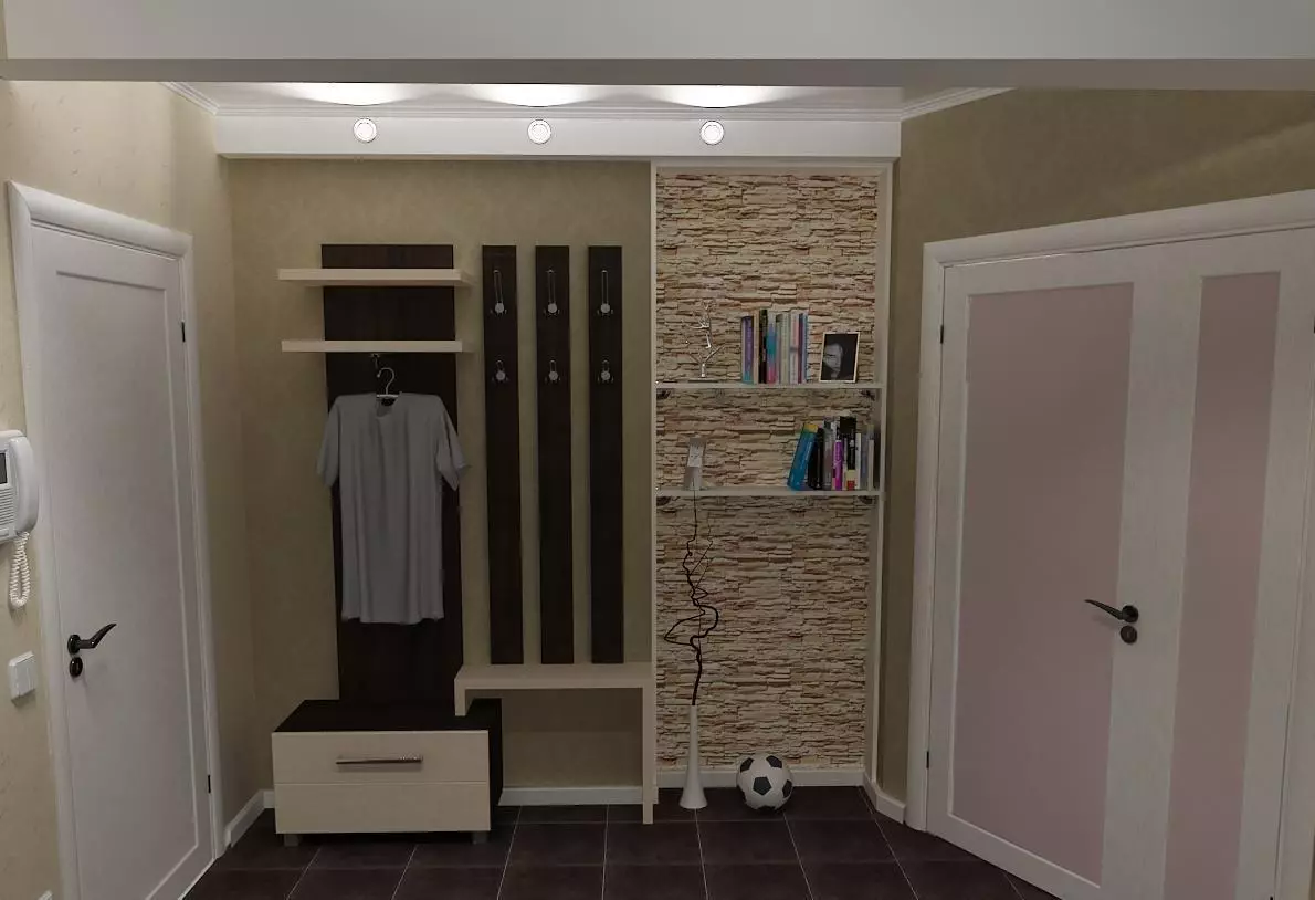 Дизайнът на коридора (86 снимки): най-добрите идеи за създаване на красив интериор на коридора в обичайния апартамент, примери на проекта 9205_20