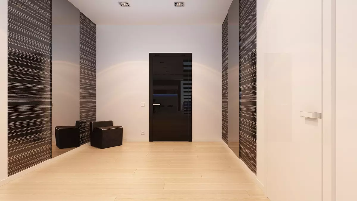 Oblikovanje koridorja (86 fotografij): najboljše ideje za ustvarjanje čudovite notranjosti hodnika v običajnem apartmaju, primeri projekta 9205_27