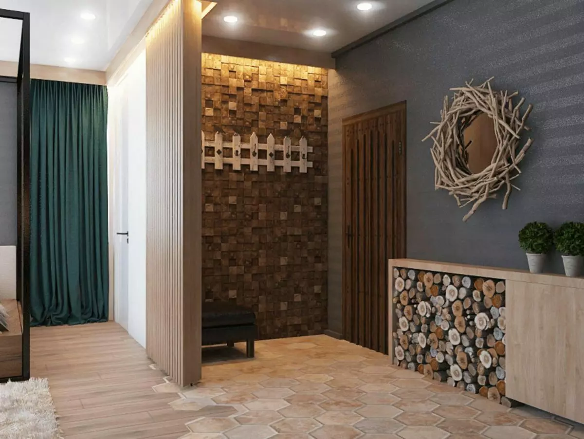 Dizajn hodnika (86 fotografija): Najbolje ideje za stvaranje prekrasne unutrašnjosti hodnika u uobičajenom stanu, primjeri projekta 9205_34