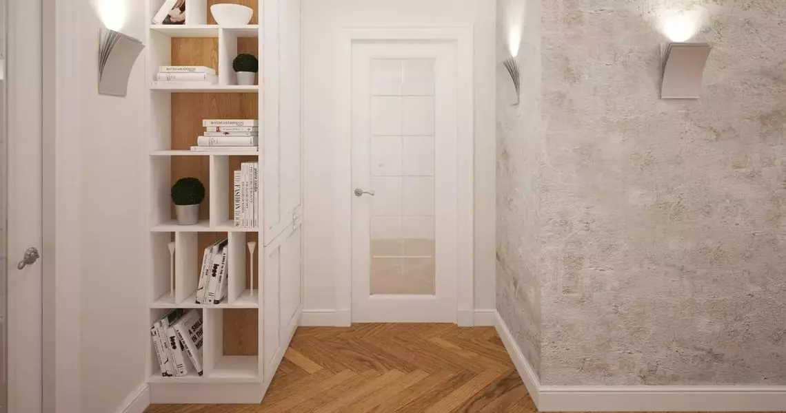 Hallway Design (163 bilder): Interessant interiørdesign ideer i leiligheten, prosjekter for å skape vakre designer rom 9207_101