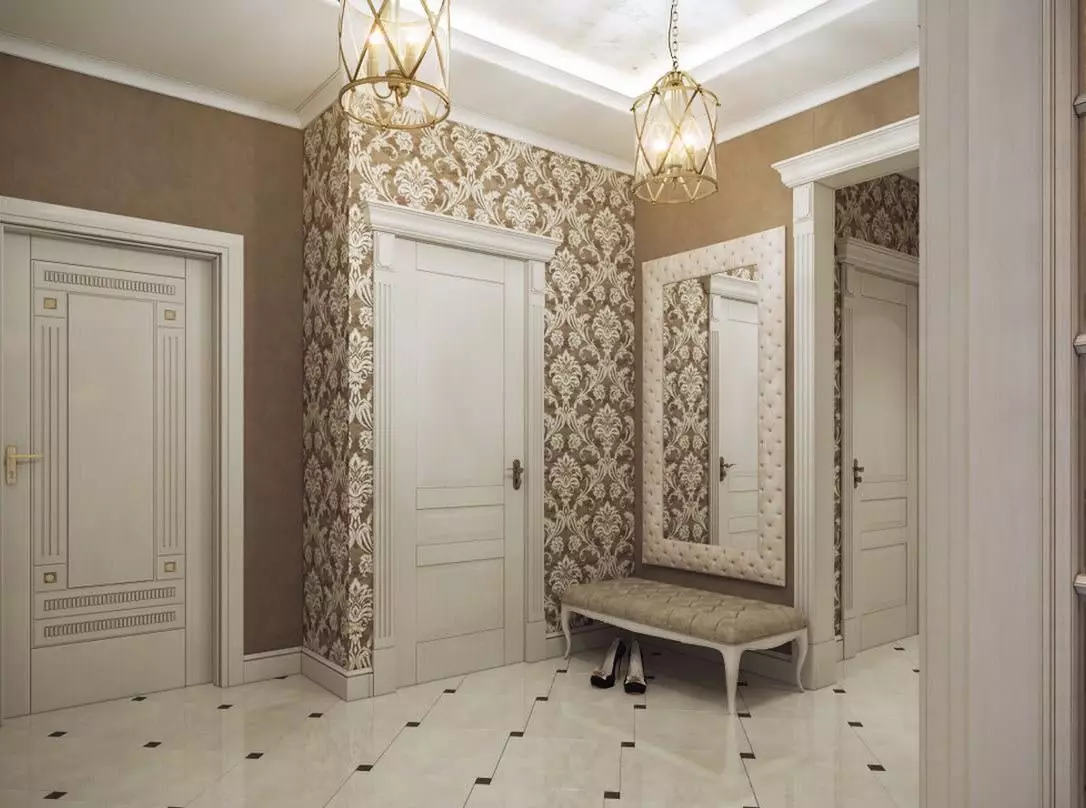 走廊設計（163張照片）：公寓內有趣的室內設計理念，創建美麗設計的項目 9207_106