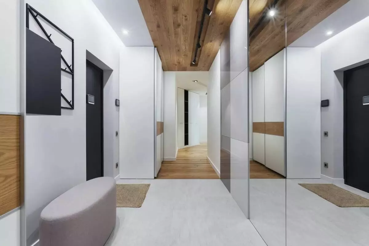 Hallway Design (163 bilder): Interessant interiørdesign ideer i leiligheten, prosjekter for å skape vakre designer rom 9207_47