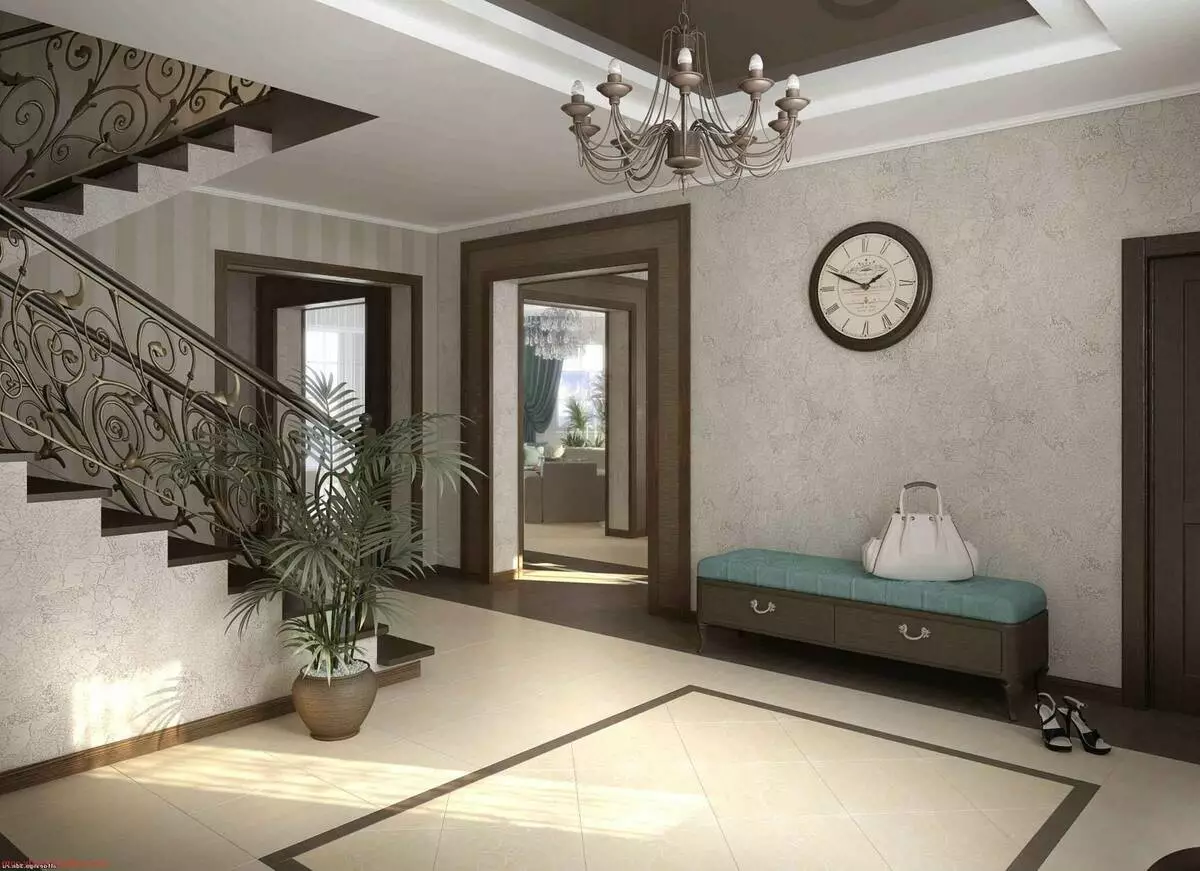 Hallway Design (163 bilder): Interessant interiørdesign ideer i leiligheten, prosjekter for å skape vakre designer rom 9207_51
