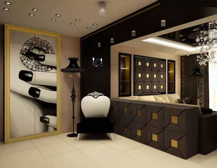 Дизайн прихожей (163 фото): цікаві ідеї оформлення інтер'єру в квартирі, проекти створення красивих дизайнерських кімнат 9207_78