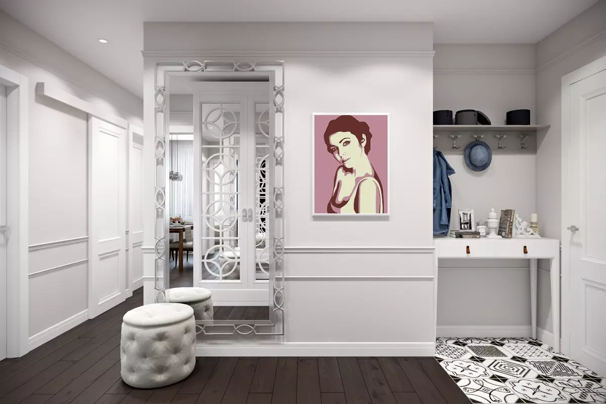 Дизайн прихожей (163 фото): цікаві ідеї оформлення інтер'єру в квартирі, проекти створення красивих дизайнерських кімнат 9207_88