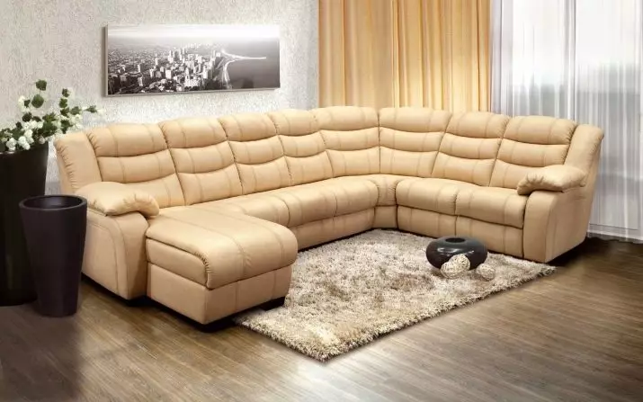 Өй театры өчен диваны сайлагыз: Телевизор карау өчен уңайлы диван. Sido диваны белән бүлмә дизайны 9208_29