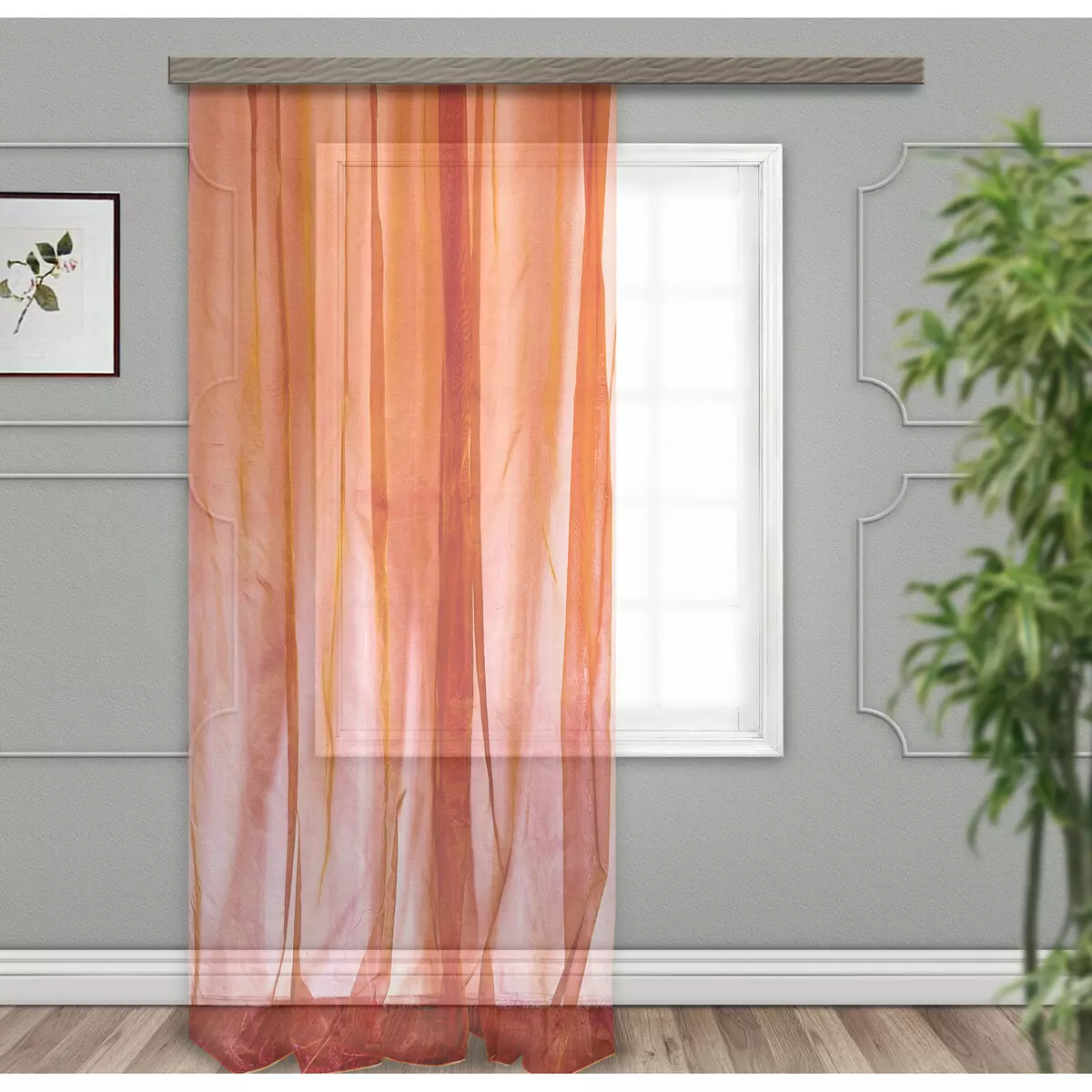 走廊中的窗帘（61张照片）：在窗户和走廊的门上设计短而长的窗帘。选择狭窄窗户的窗帘 9211_29