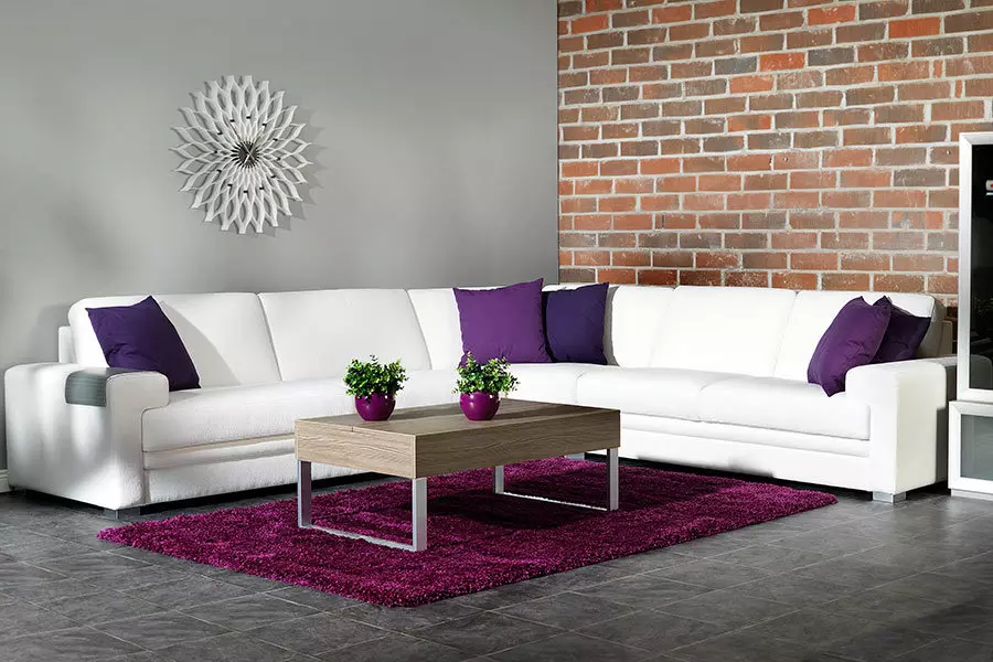 Sofa putih di interior (52 foto): sudut dan lurus, pilih yang besar untuk tamu dan model ganda, klasik dan lainnya 9214_10