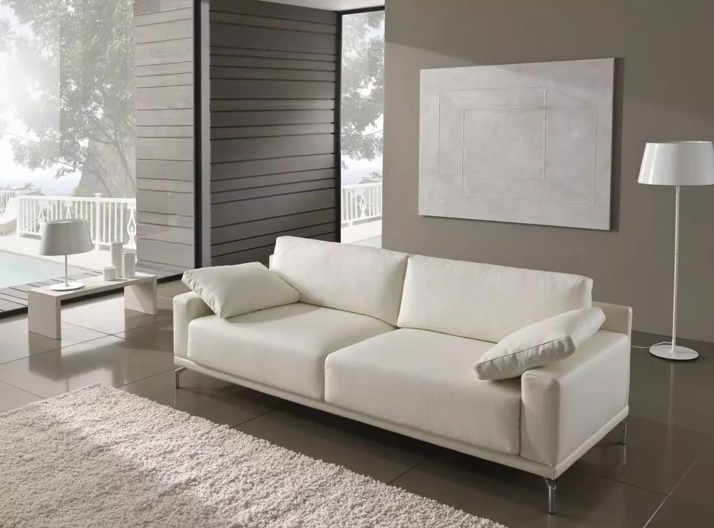 Ghế sofa trắng trong nội thất (52 ảnh): Angular andward, chọn một lượng lớn cho khách và đôi, cổ điển và các mô hình khác 9214_15