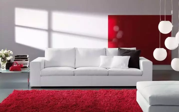 Λευκό καναπέδες στο εσωτερικό (52 φωτογραφίες): γωνιακή και ίσια, επιλέξτε ένα μεγάλο για τους επισκέπτες και το διπλό, κλασικά και άλλα μοντέλα 9214_2